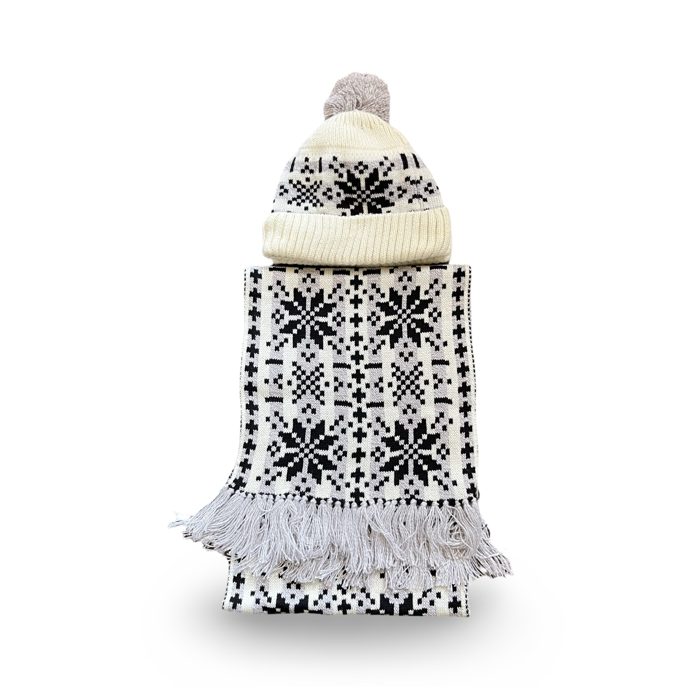 Nordic Winter Scarf - Warm - Asenka - Creme - Unisex