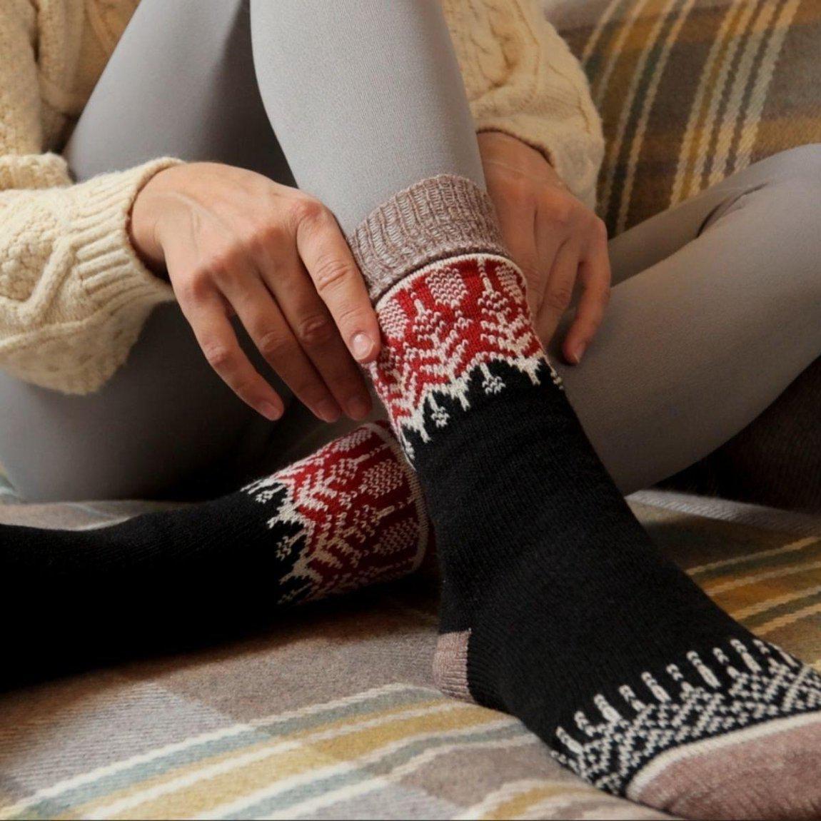 Nordic Socks Merino Wool in PERFORM™ (Yule - Sunset) - Unisex